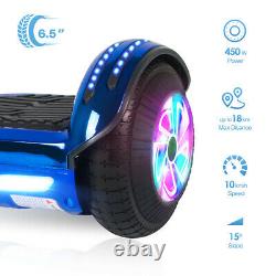 Hoverboard 6.5'' Bluetooth Self Balancing Scooter Flash Wheels UK Plug Blue