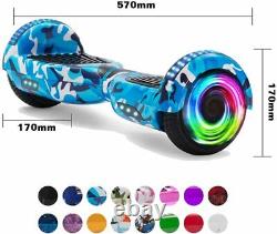 Hoverboard 6.5 Camo Blue Bluetooth Self-Balancing Electric Scooters Kids Segway