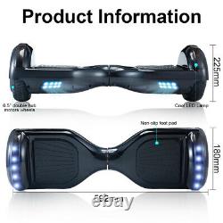 Hoverboard 6.5 Electric Scooters Bluetooth LED 2 Wheels Lights Balance Board