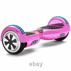 Hoverboard 6.5 Electric Scooters Pink Bluetooth LED Smart Self-Balancing Board