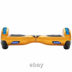 Hoverboard 6.5 Gold Electric Scooters LED Bluetooth KEY Balance Board For Kids