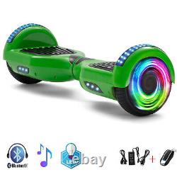 Hoverboard 6.5 Green Electric Self-Balancing Scooters Bluetooth LED UK Charger