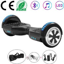 Hoverboard 6.5 Inch Black Electric Scooters LED Wheel Light Self-Balancing Board
