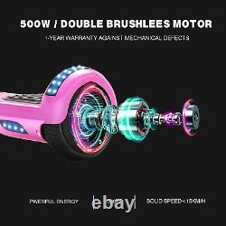 Hoverboard 6.5 Inch Bluetooth E-Skateboard LED Self Balance Electric Scooters-UK