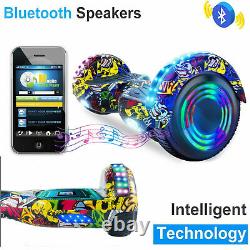 Hoverboard 6.5 Inch Bluetooth Electric Scooter LED 2 Wheels Lights Balance Board