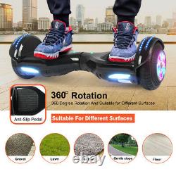 Hoverboard 6.5 Inch Bluetooth Self Electric Scooters LED Flash Wheels Black New
