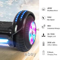 Hoverboard 6.5 Inch Bluetooth Self Electric Scooters LED Flash Wheels Black New
