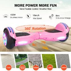Hoverboard 6.5 Inch Bluetooth Self Electric Scooters LED Flash Wheels Pink Girls