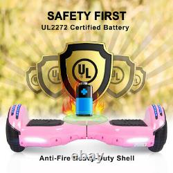 Hoverboard 6.5 Inch Bluetooth Self Electric Scooters LED Flash Wheels Pink Girls