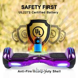 Hoverboard 6.5 Inch Bluetooth Self Electric Scooters LED Flash Wheels Purple UK