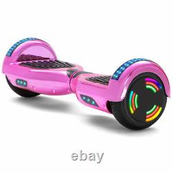 Hoverboard 6.5 Inch Chrome Pink Self-Balancing Scooter Bluetooth Music Player-UK