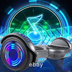 Hoverboard 6.5 Inch Self Balancing Board Bluetooth LED Light Electric Scooters