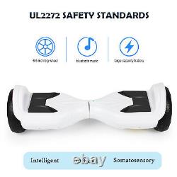 Hoverboard 6.5 White Electric Scooter Bluetooth Self-Balancing Skateboard Board