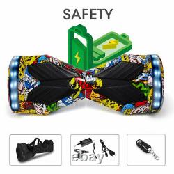 Hoverboard 8 Inch Bluetooth Electric Scooters LED Self-Balancing Scooter+Key+Bag