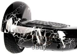 Hoverboard Balance Board Segway 6.5 LED Bluetooth 500W Electric Black Lightning