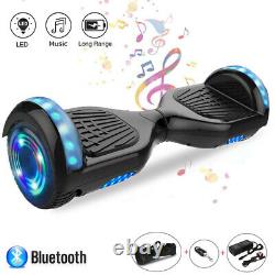 Hoverboard Black 6.5 Electric Scooters Bluetooth LED 500W Smart Balance Board