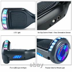 Hoverboard Black 6.5 Electric Scooters Bluetooth LED 500W Smart Balance Board