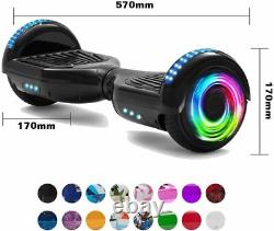 Hoverboard Black 6.5 Inch Electric Scooters Bluetooth Segway LED Balance Board