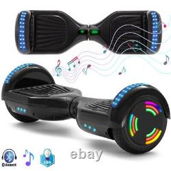Hoverboard Black 6.5 Self-Balancing Scooter Bluetooth LED Kid Electric Scooters