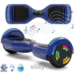 Hoverboard Blue 6.5 Electric Scooters Bluetooth LED Kids 2 Wheels Balance Board