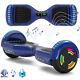 Hoverboard Blue 6.5 Electric Scooters Bluetooth Led Kids 2 Wheels Balance Board