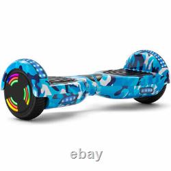 Hoverboard Blue Camo 6.5 Inch Electric Scooters Bluetooth 2 Wheels Balance Board