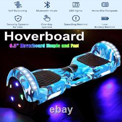 Hoverboard Blue Segway Bluetooth UK Electric Self-Balancing Scooters LED Lights