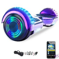 Hoverboard Bluetooth 6.5 Purple Self Balancing Electric Scooters LED Skateboard