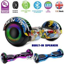 Hoverboard Bluetooth Chrome Electric Self Balancing Scooter 6.5 LED Wheels UK