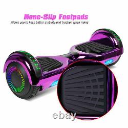 Hoverboard Bluetooth Chrome Electric Self Balancing Scooter 6.5 LED Wheels UK