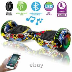 Hoverboard Bluetooth Chrome Electric Self Balancing Scooter 6.5 LED Wheels UK