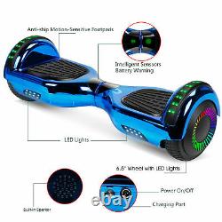 Hoverboard Bluetooth Chrome Electric Self Balancing Scooter 6.5 LED Wheels UK