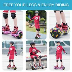 Hoverboard Bluetooth Green Self-Balancing Electric Scooters LED Segway For Kids