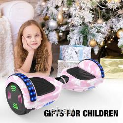 Hoverboard Bluetooth Pink Camo 6.5 Self Balancing Electric Scooters LED+Key+Bag