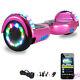 Hoverboard Bluetooth Pink Chrome Self Balancing Electric Scooters Led Skateboard