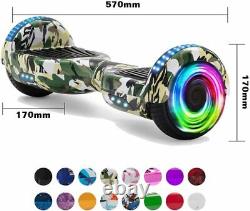 Hoverboard Camo Green Bluetooth Self-Balancing Electric Scooters Kids Segway-UK