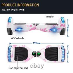 Hoverboard Camouflage Pink Self-Balancing Electric Scooters Bluetooth LED Segway