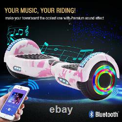 Hoverboard Camouflage Pink Self-Balancing Electric Scooters Bluetooth LED Segway