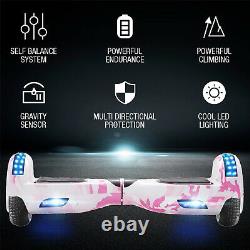 Hoverboard Camouflage Pink Self-Balancing Electric Scooters Bluetooth LED Segway