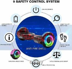 Hoverboard Flame Segway 6.5 Bluetooth LED Self-Balancing Electric Scooters Kids