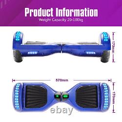 Hoverboard For Kids Blue Segway Bluetooth Music Self-Balancing Scooters LED UK