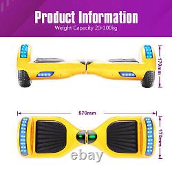 Hoverboard For Kids Segway Bluetooth Electric Self-Balancing Scooters LED Lights