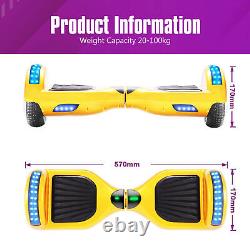 Hoverboard For Kids Segway Bluetooth Electric Self-Balancing Scooters LED Lights