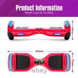 Hoverboard For Kids Segway Bluetooth Music Self-Balancing Scooters LED Lights-UK