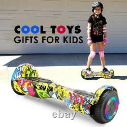 Hoverboard Graffiti 6.5 Inch Bluetooth Electric Scooters LED Kids Balance Board