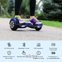 Hoverboard H4 Blue 6.5'' Electric Scooter Self Balance LED Wheels With Hoverkart