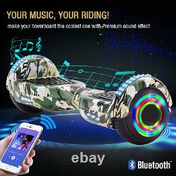 Hoverboard Kids Camouflage Electric Scooters Bluetooth Segway LED Balance Board