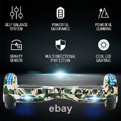 Hoverboard Kids Camouflage Electric Scooters Bluetooth Segway LED Balance Board