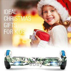 Hoverboard Kids Camouflage Electric Scooters Bluetooth Segway LED Balance Board