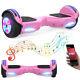 Hoverboard Pink Self Balancing Electric Scooters Bluetooth Led Skateboard